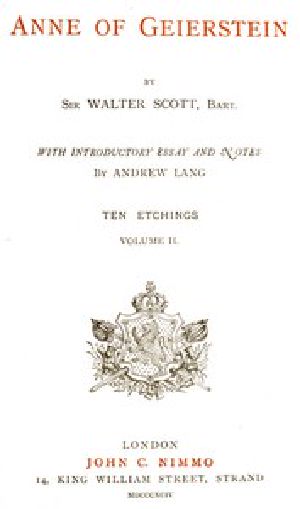 [Gutenberg 44247] • Anne of Geierstein; Or, The Maiden of the Mist. Volume 2 (of 2)